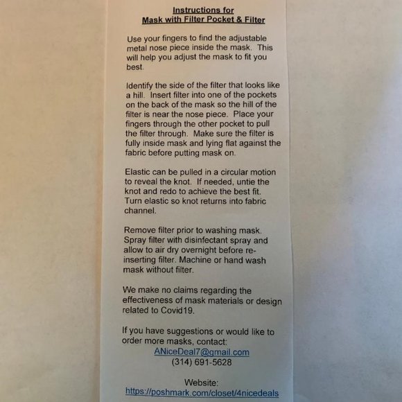 👍🏻TripleLayer Handmade Mask& Filter - Picture 5 of 6